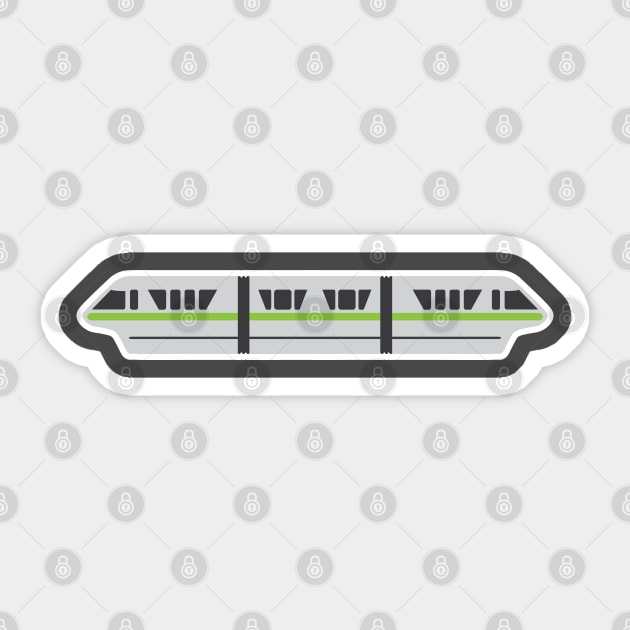 Monorail - Light Green Sticker by chwbcc